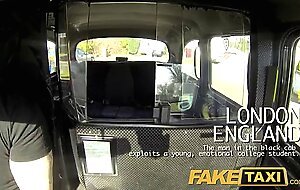 FakeTaxi Sexy black chick makes sex tape with taxi driver