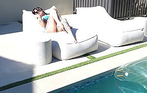 GOTH FRENCH BABE needs help removing her bikini - Effy Cutie