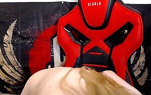 Sexy busty slut with perfect big ass fingering and fucking her tight hairy and wet pussy
