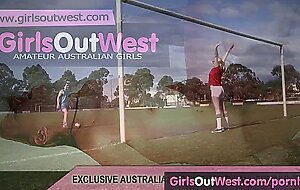 Pigtailed lesbian soccer player gets her hairy cunt licked