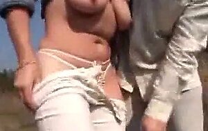 Amateur couple outdoor
