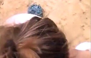 Wife suck dick in public & swallow stranger load of cum