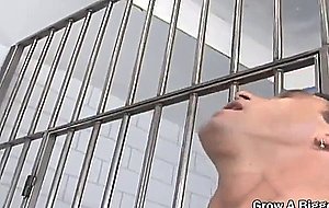 Sweet blonde fucked in prison