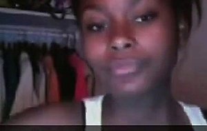 Cute black teen on cam