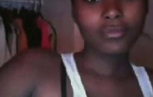 Cute black teen on cam
