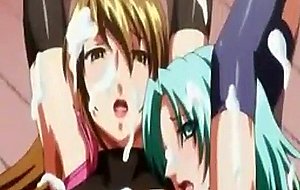 Two hentai babes rubs their boobs