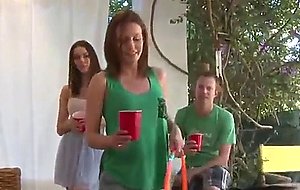 Ebony coed beauty with piercings in a fourway