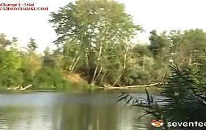 Teen girls playing with a double donger