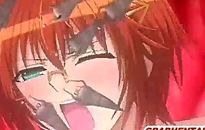 Redhead hentai bigboobs brutally fucked by tentacles an