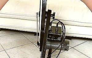 Busty blonde gets her ass drilled with kinky fucking machine