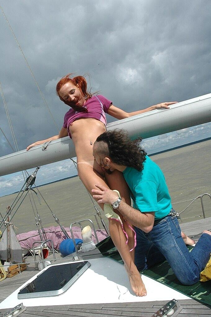 Redheaded Teen Kimberly Rubs Her Nipples While Riding A Warm Knob On A Boat Amateur, Cumshot, Outdoor, Redhead