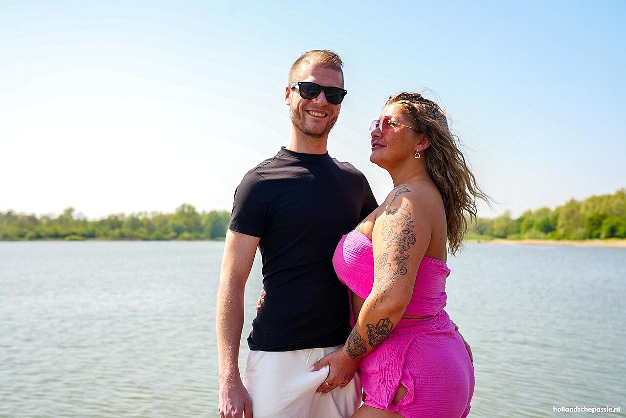 Naughty Fatty Gaby Hofstede Shows Off Her Juicy Tits & Her Big Ass Outdoors Bbw, Beach, Chubby, Curvy, Glasses