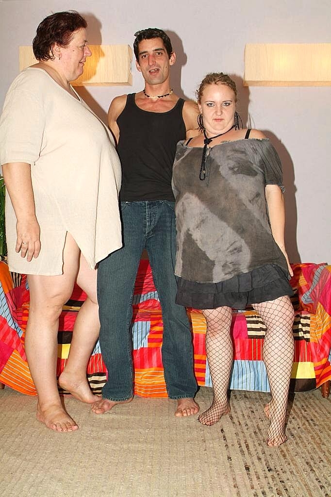 Obese Women Have A Threesome With A Bbw, Big-Cock, Chubby, Curvy, Threesome