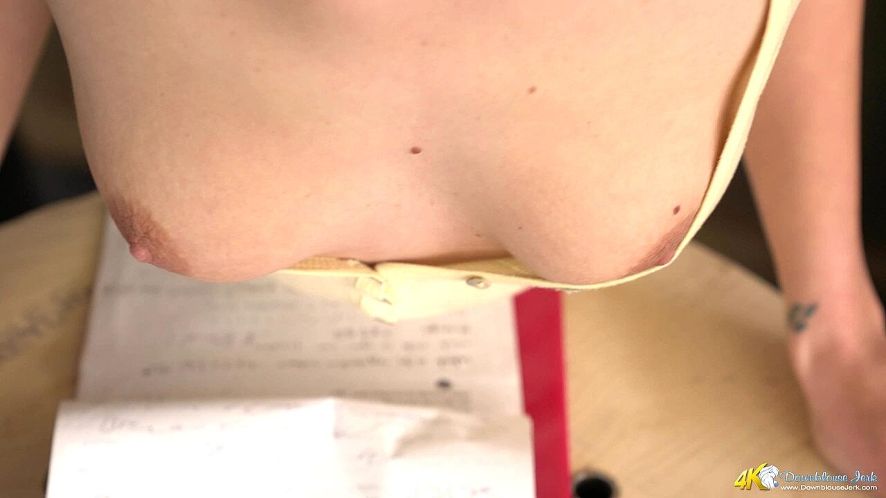 British Beauty Honour May Looses Her Tits During A Down Blouse Shoot Amateur, British, Close-Up, Natural-Tits, Nipples