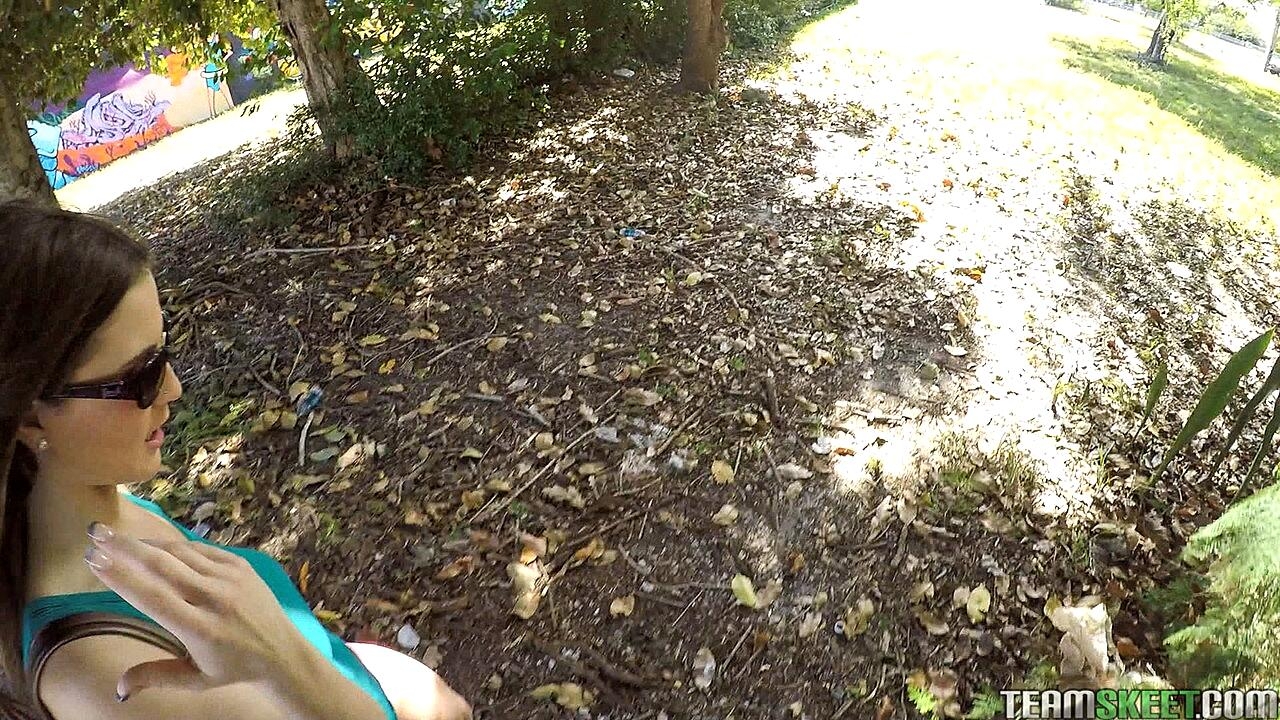 Adorable 18 Year Old Molly Jane Gets A Big Cock In Her Tight Pussy At The Park Amateur, Brunette, Cute, Outdoor, Teen