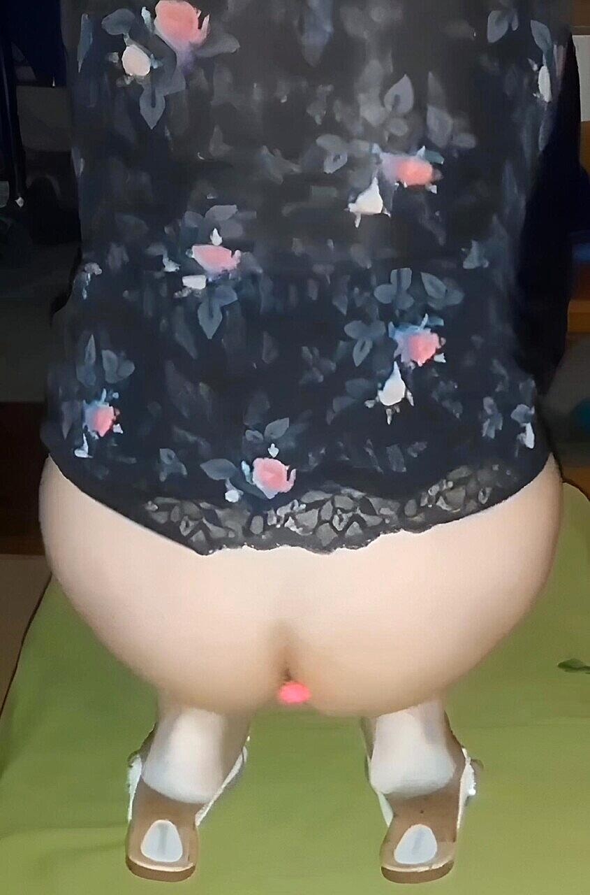 Horny shemale Lizzaali shows her erect dick & her suckable balls up close