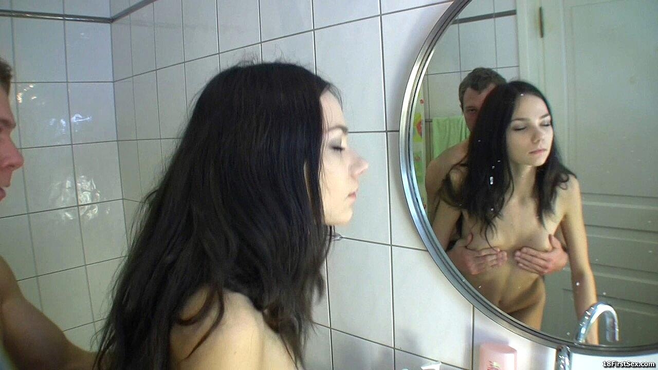 Brunette Teen Beauty Karina Gets Fucked From Behind By Her Bf In The Shower, Mimi Yuliya Amateur, Ass-Fucking, Bath, Doggy-Style, Hardcore